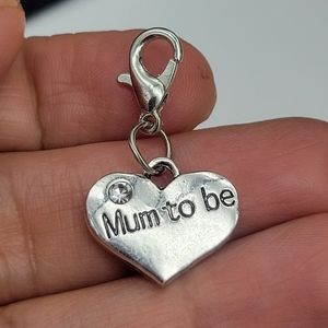 Clip On Mom to be charms babyshower planner charms new mom silver bracelet plann